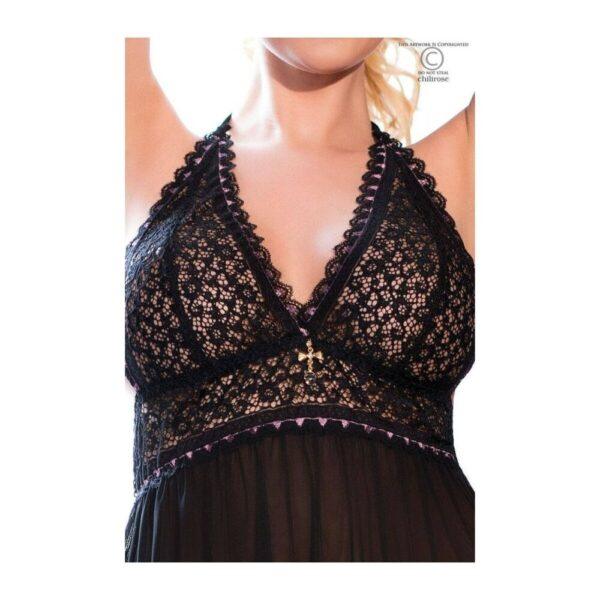 Dressing gown chilirose Black - Image 2