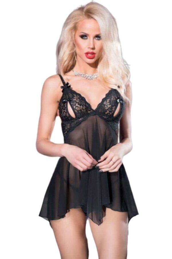 Dressing gown chilirose Black