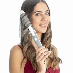 Ceramic Spiral Curling Iron Spihair InnovaGoods White/Grey