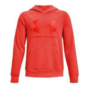 Children’s Hoodie Under Armour Rival Big Logo – Red
