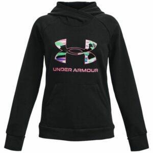 Hooded Sweatshirt for Girls Under Armour Rival – Black