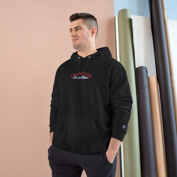 Champion Hoodie - Red (Unisex) | Sizes: S, M, L, XL, XXL, XXXL. Comfortable, stylish, and eco-friendly, made with Champion's Double Dry® technology. - Image 11
