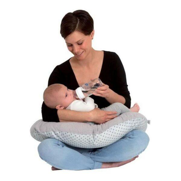 Breastfeeding Cushion – Tineo Polka Dots (Grey) - Image 2