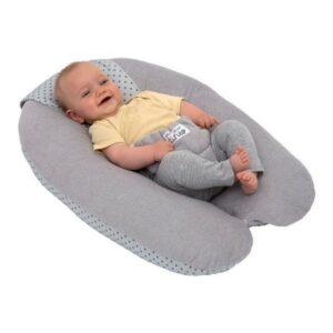 Breastfeeding Cushion – Tineo Polka Dots (Grey)