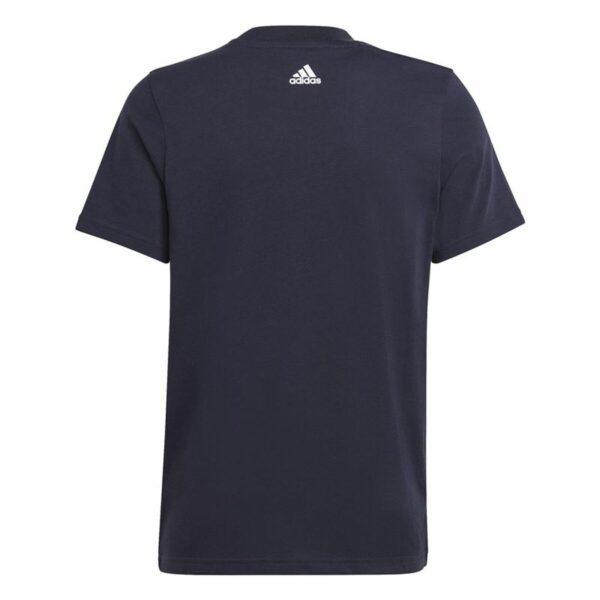 Child's Short Sleeve T-Shirt Adidas Essentials Dark blue - Image 4