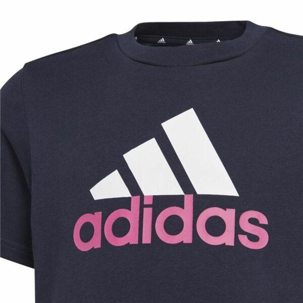 Child's Short Sleeve T-Shirt Adidas Essentials Dark blue - Image 2