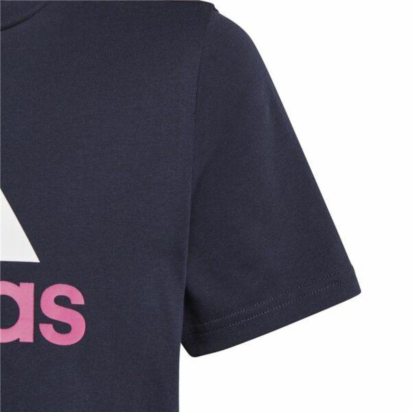 Child's Short Sleeve T-Shirt Adidas Essentials Dark blue - Image 3