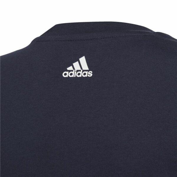 Child's Short Sleeve T-Shirt Adidas Essentials Dark blue - Image 5