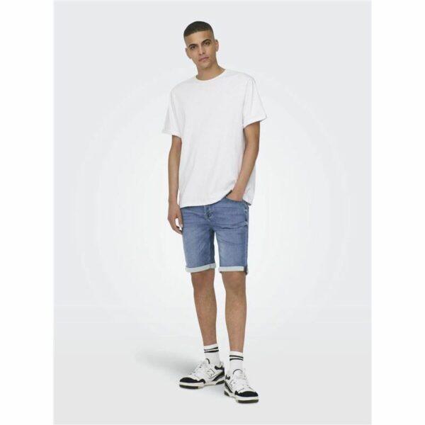 Men's Denim Shorts Only & Sons Onsply 8584 Blue Denim Blue - Image 5