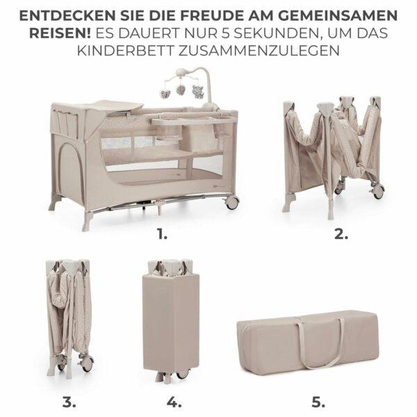 Baby Crib – Kinderkraft KLJOY02BEG000AC - Image 3