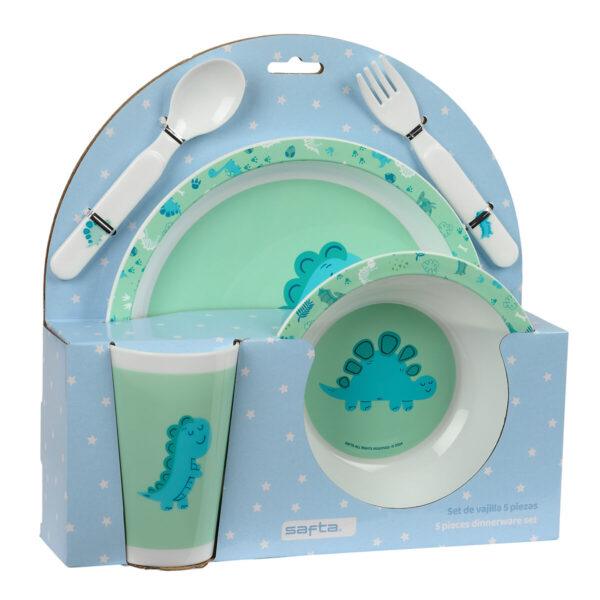 Children's Dish Set – Safta Dino (26 × 26 × 9 cm)
