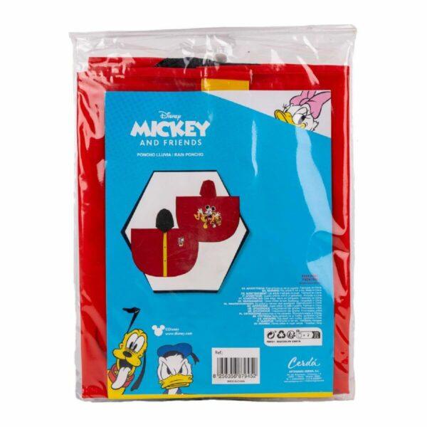Waterproof Poncho with Hood Mickey Mouse Red - Image 4