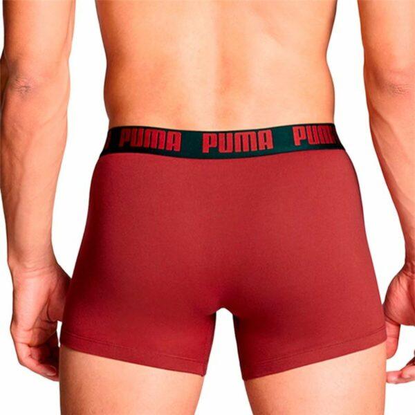 Men's Boxer Shorts Puma Burgundy Red – 2 Pieces - Image 2