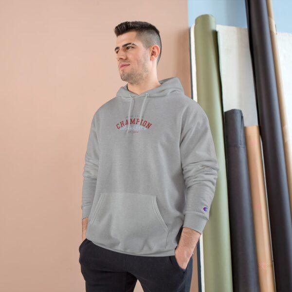 Champion Hoodie - Red (Unisex) | Sizes: S, M, L, XL, XXL, XXXL. Comfortable, stylish, and eco-friendly, made with Champion's Double Dry® technology. - Image 7