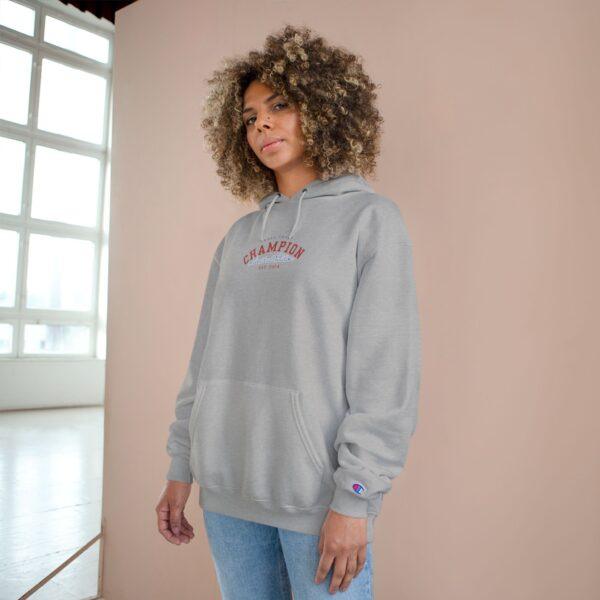 Champion Hoodie - Red (Unisex) | Sizes: S, M, L, XL, XXL, XXXL. Comfortable, stylish, and eco-friendly, made with Champion's Double Dry® technology. - Image 8