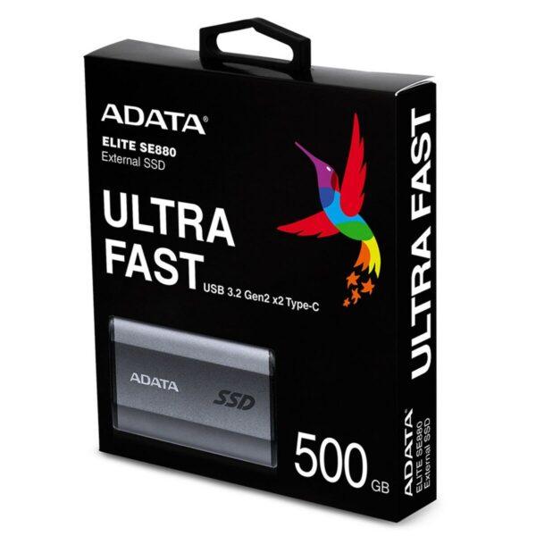 External Hard Drive – Adata SE880 500 GB SSD 2,5" (Grey) - Image 6