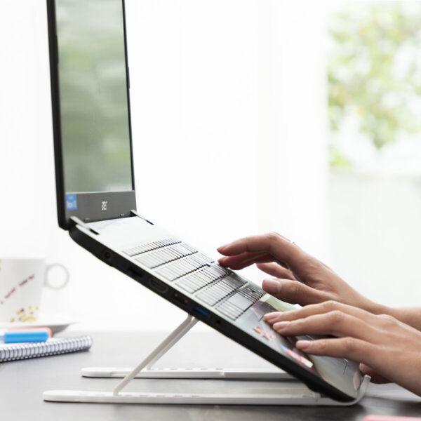 Folding and Adjustable Laptop Stand – Flappot InnovaGoods (White/Grey) - Image 17