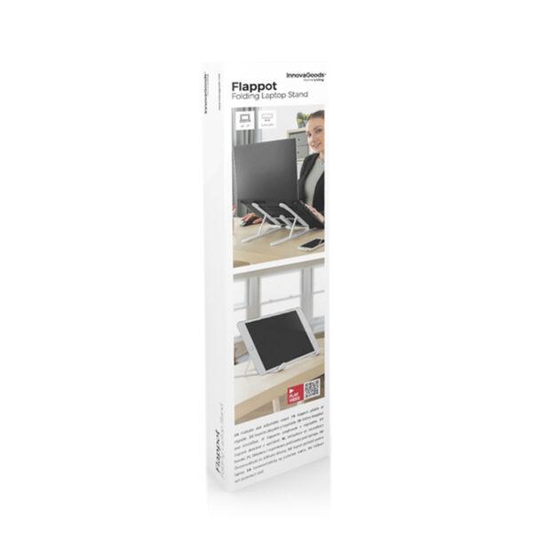 Folding and Adjustable Laptop Stand – Flappot InnovaGoods (White/Grey) - Image 23