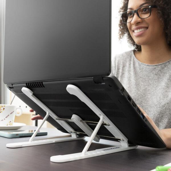 Folding and Adjustable Laptop Stand – Flappot InnovaGoods (White/Grey) - Image 16