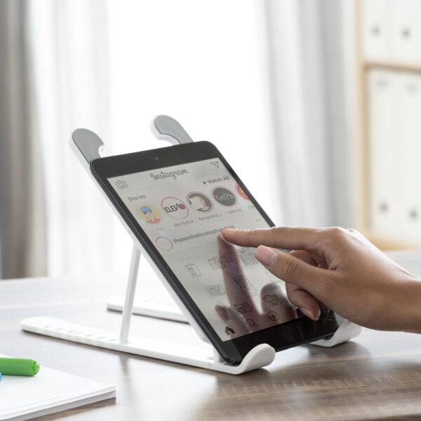 Folding and Adjustable Laptop Stand – Flappot InnovaGoods (White/Grey) - Image 12