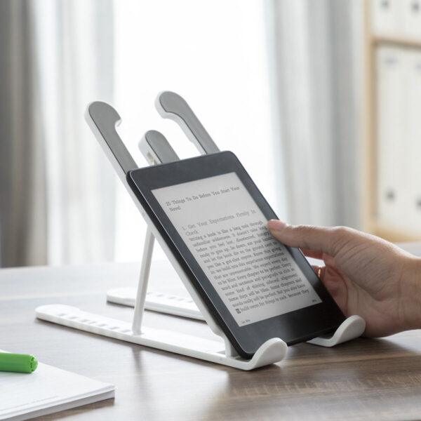 Folding and Adjustable Laptop Stand – Flappot InnovaGoods (White/Grey) - Image 11