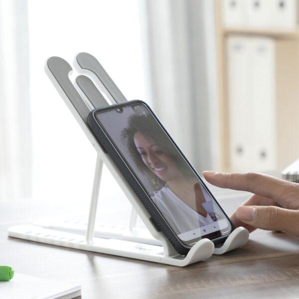 Folding and Adjustable Laptop Stand – Flappot InnovaGoods (White/Grey) - Image 10