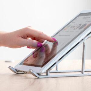 Folding and Adjustable Laptop Stand – Flastan InnovaGoods (Grey)