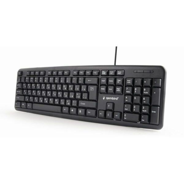 Keyboard – GEMBIRD KB-U-103-RU Black Monochrome English Russian QWERTY - Image 3