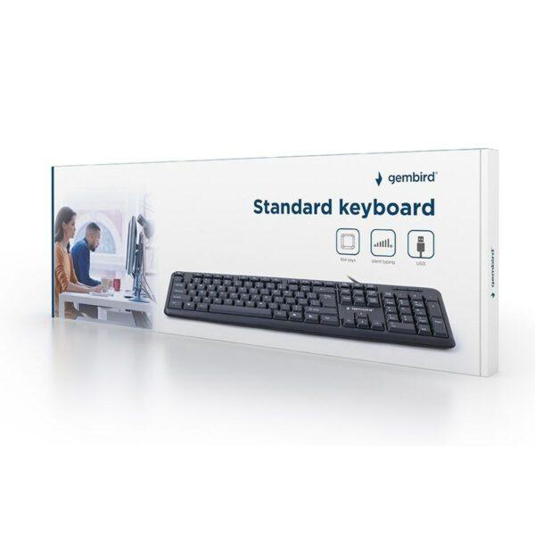 Keyboard – GEMBIRD KB-U-103-RU Black Monochrome English Russian QWERTY - Image 6