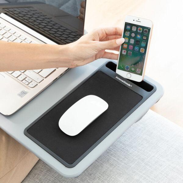 Portable Laptop Desk with XL Cushion – Deskion InnovaGoods (Grey/Black) - Image 5