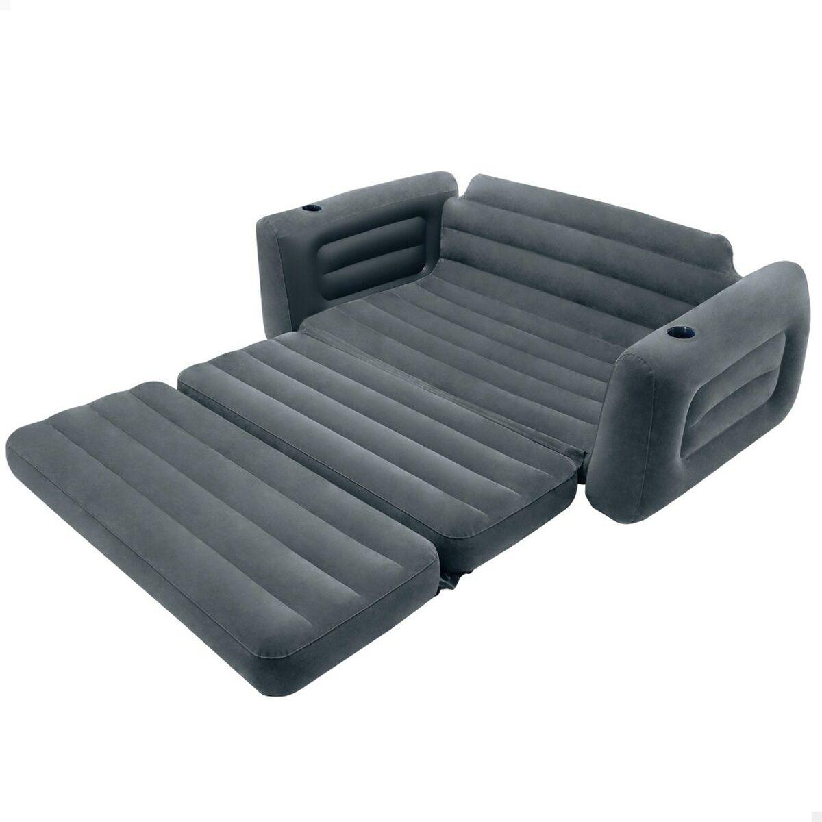 Inflatable Sofa Bed – Intex Pull-Out (203 × 66 × 224 cm, Grey) - Image 2