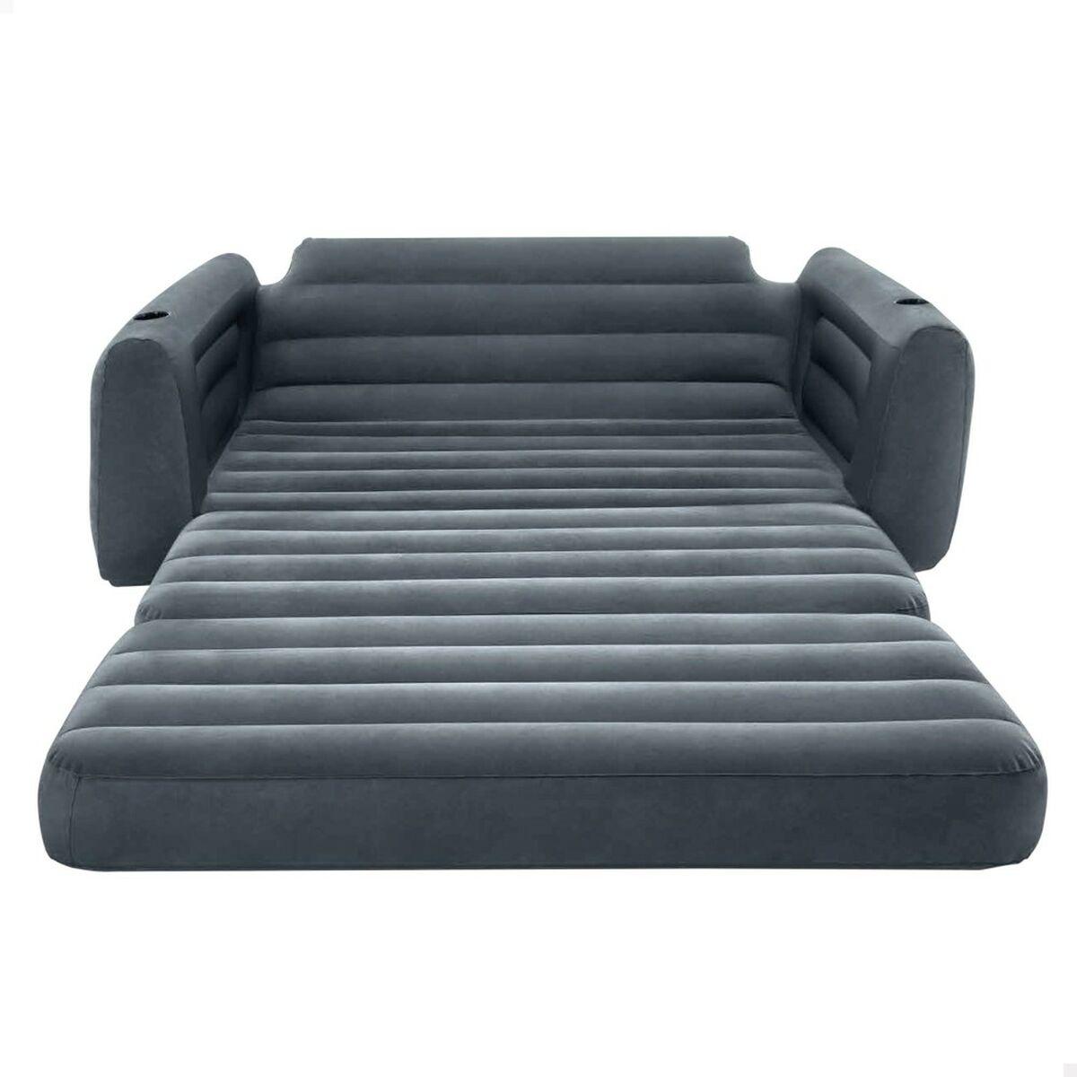 Inflatable Sofa Bed – Intex Pull-Out (203 × 66 × 224 cm, Grey) - Image 3