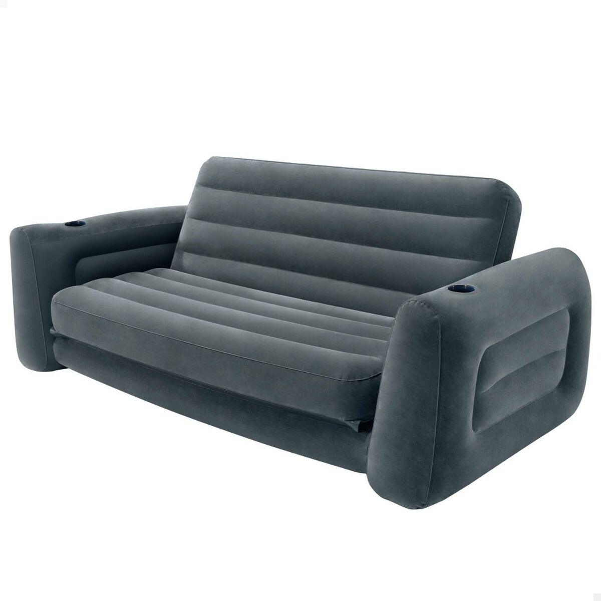 Inflatable Sofa Bed – Intex Pull-Out (203 × 66 × 224 cm, Grey) - Image 4