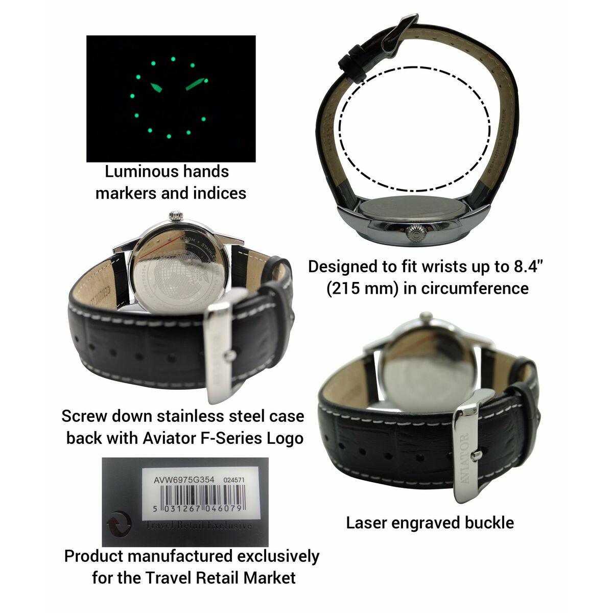 Men's Watch Aviator AVW6975G354 (Ø 45 mm) - Image 9