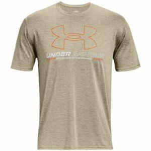 Men's Short Sleeve T-Shirt Under Armour Vent Graphic Light Brown