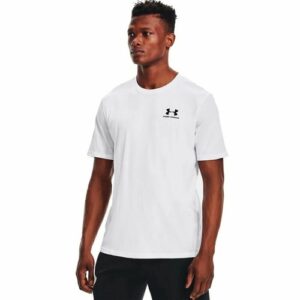 Men's Short Sleeve T-Shirt Under Armour Sportstyle Left Chest White