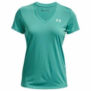 Women's Short Sleeve Sports T-Shirt Under Armour Tech SSV Aquamarine